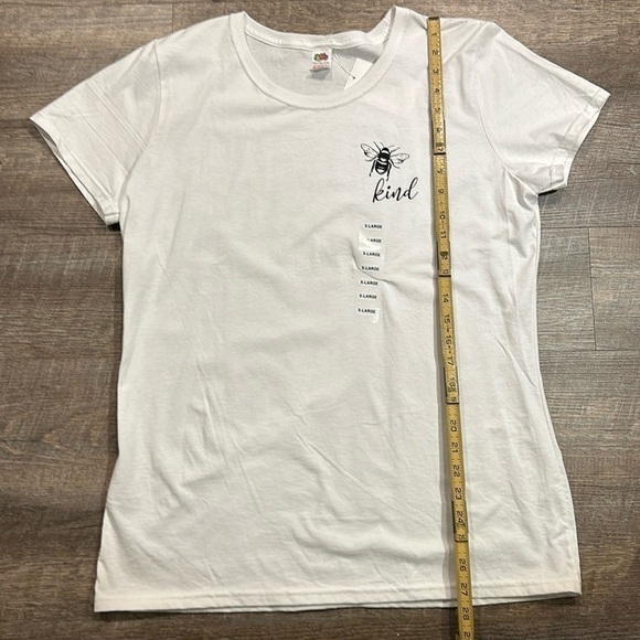 Bee 🐝 Kind white cotton graphic short sleeve crewneck T-shirt XL - Picture 5 of 6